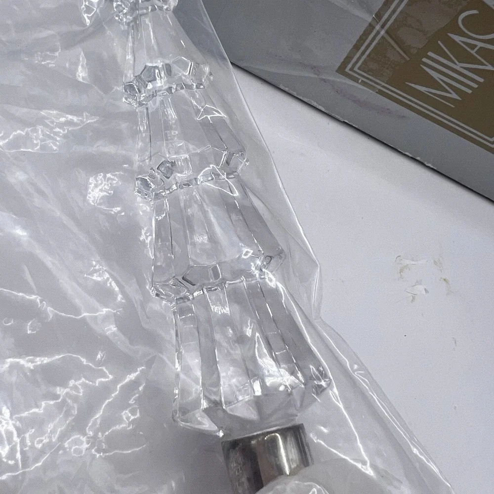 NEW Mikasa STARSHINE Cake Server Spatula Clear Crystal Christmas Tree Handle